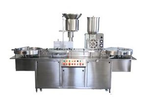High Speed Automatic Sterile Injectable Powder Filling cum Rubber Stoppering Machine