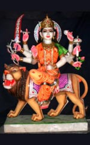 Durga Mata Marble God Statue