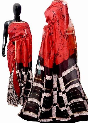 Batik Print  Saree