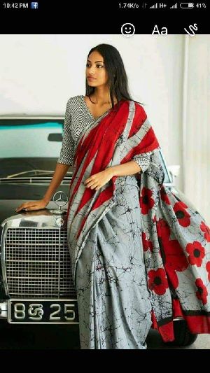 Mom Batik Print Saree