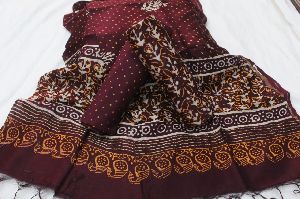 unstitched chanderi suit