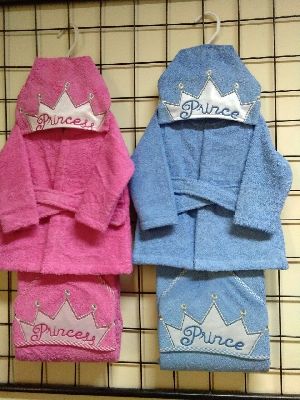 knit terry robes and hooded towels