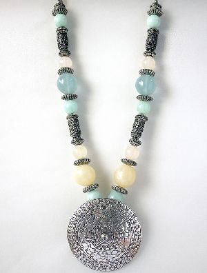 Exclusive Sliver Turquoise Stone Necklace