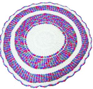 Multicolored Crochet Round Table Mat
