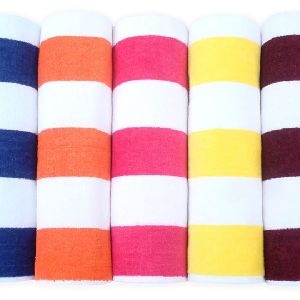 Cotton Bath Towel Cabana Stripes (Multicolor) ( 900066 )