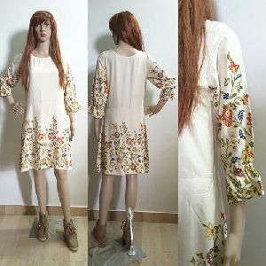Printed Floral Short Dress