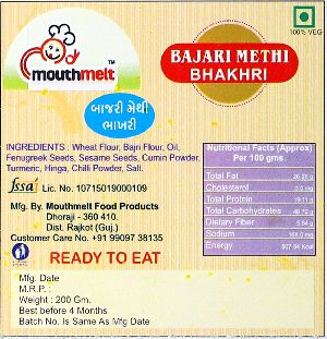 Ready To Eat Bajari Methi Bhakhri