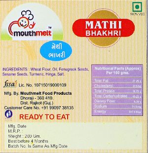 Ready To Eat Methi Bhakhri