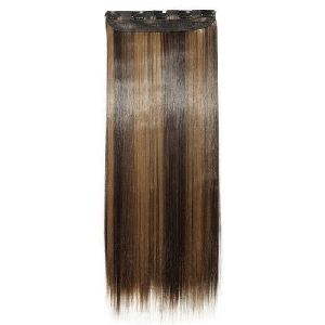 Brown & Golden 5 Clip Straight Hair Extension