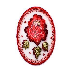Red Floral Decorative Plate