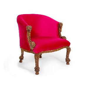 TRADITIONAL CLUB CHAIR PINK