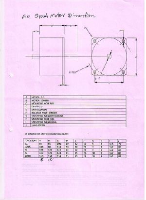 AC SYNCHRONOUS MOTOR DIMENTION