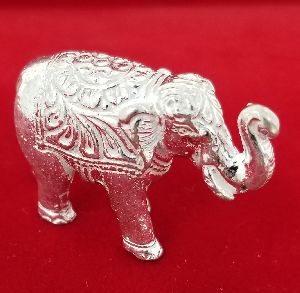 Silver Elephant Statue