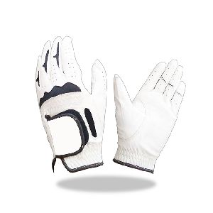 Golf Glove Combined Lycra Color White