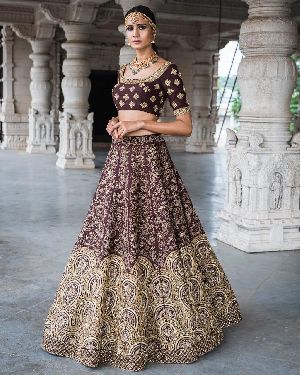 Fashmina Womens Designer Bridal Lehenga Choli And Dupatta-F-839