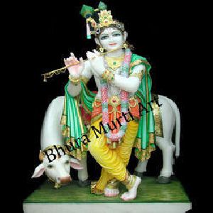 White Marble Krishna Statue