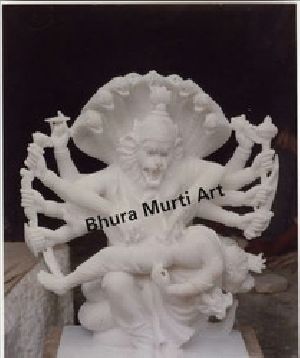White Marble Narsingh Statue