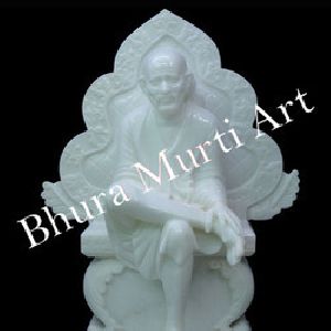 White Marble Shri Sai Baba Statue