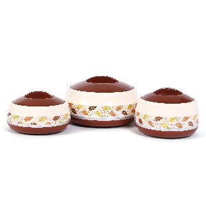 Jayco Hot and Hot Three Piece Brown Casserole Set