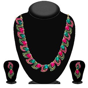 Austrian Stone Gold Plated Necklace Set