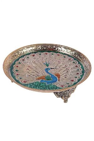 Decorative Peacock Display Plate