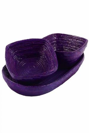 Violet Tray Set With Bowls