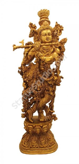 Lord Krishna with flute statue