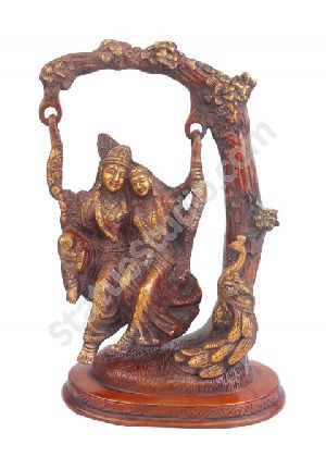 Radha Krishna On Swing Statue