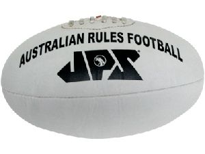 White PU Meterial Aussie Rules Football JPS-097