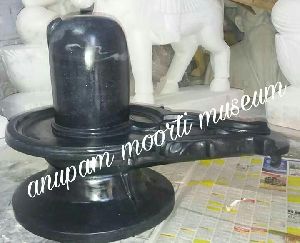 black marble Shivling statue