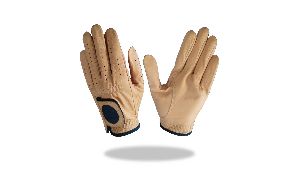 Golf Gloves Full Leather Color Cream