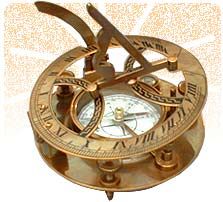 Round Sundial (Reflection of Sun) Compass