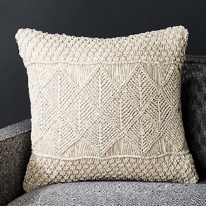 Organic Macrame Pillow Cover