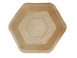 Areca Leaf Hexagon Plates