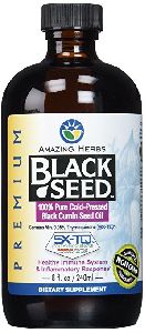 Amazing Herbs Premium Black Seed Oil, 8 Fluid Ounce(Packaging May Vary)