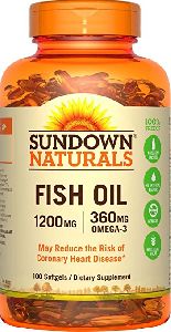 Sundown Naturals Fish Oil Extra Strength 1200 mg, 100 Softgels