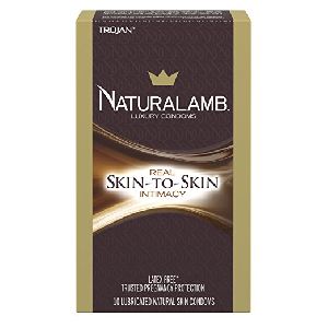 TROJAN NaturaLamb Luxury Lubricated Natural Skin Condoms 10 ea
