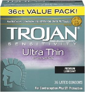Trojan Ultra Thin Latex Condoms, 36 count