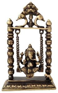 Brass Ganesha Swing Statue