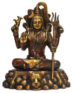 Brass Shiva Sitting Statue