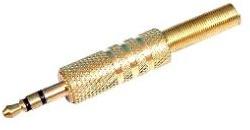 3.5 EP Stereo Male Connector Metal Gold