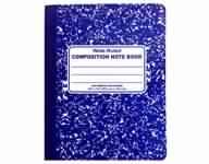COLORED MARBLE 100 SHEETS COMPOSITION NOTEBOOK