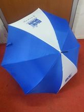 White and Blue Umbrella For Marketing Activity