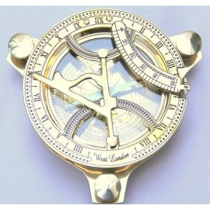 Artshai Brass Sundial Clock Compass