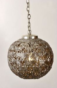 Silver plated globe lantern