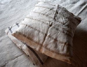 flax linen stripe cushion cover
