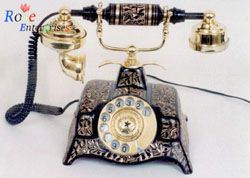 Brass Printed Antique Candlestick Landline Telephone, for Calling