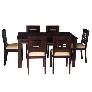 Antique Wooden 6 Seater Dining Set With Bench