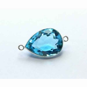 Blue Topaz Quartz Faceted Connector Jewellery
