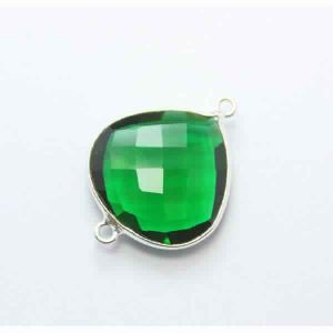 Emerald Quartz Faceted Connector Jewellery